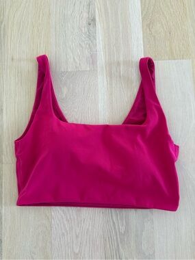 Lululemon Women's Reversible Bra in raspberry pink- light Support